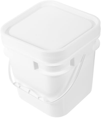 DIYEAH White Abs Multi Functional Paint Storage Bucket with Lid and Handle PP Material Paint Pail for Oil Water and Pigment Portable and Leak Resistant Utility Container for Painting and