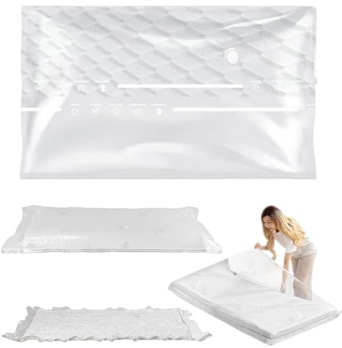 Jiavlyx Vakuumbeutel Für Matratzen,Große Vakuum-Aufbewahrungsbeutel, Wiederverwendbar Mattress Vacuum Bag, Staub Und Feuchtigkeit, Vakuum-Matratzentasche Für Matratzen,Kleidung,Bettdecken (S 150*100)