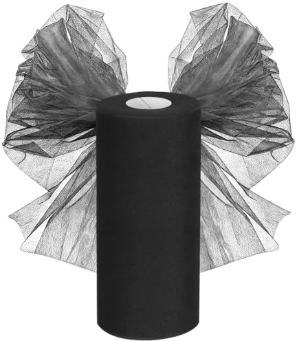 Tullerull - 30 cm x 92,5 m - Bröllopsdekoration - Säljes per meter - För hantverk, slöjd, bågar, festdekoration, svart