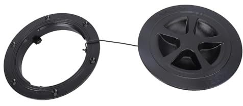 Ejoyous Plaque de Pont de 4 Pouces, ABS de qualité Supérieure, Accès Facile, Design élégant, Idéal pour Les Yachts Marins et Les Kayaks (Black)