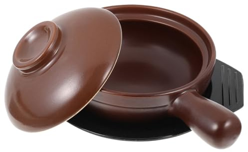 BESPORTBLE Olla de Cerámica Asa Ergonómica y Calentamiento Rápido para Guisar y Cocinar Sopa Cocina del Hogar