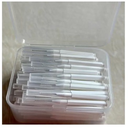 80 st/kartong I-typ Push Pull Interdentalborste 0,6-1,5Mm Rengöring mellan tänderna Munvård Tandtråd(80pcs 0.7 mm white)