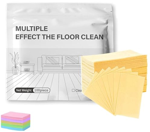 100 Pastillas Limpiadoras Multisuperficies Para Suelos De Madera, Laminado, Azulejos Y Paredes De Caravanas. Antibacterianas, Desodorizantes Y Mantenimiento (yellow)