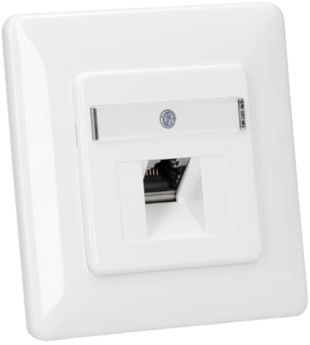 Rutenbeck UAE - Cat.6A iso Netzwerkdose - 10 Gbit/s, 1-Fach, Unterputz | Netzwerkdose mit Unterputz-Abdeckung, geschirmt, 136112030, Datendose LAN, für Cat.6 & Cat.7 Kabel