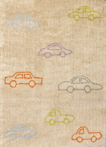 100% Baumwolle Teppich Maschine waschbar für Aratextil. Colección Coche multicolor 120x160 cms