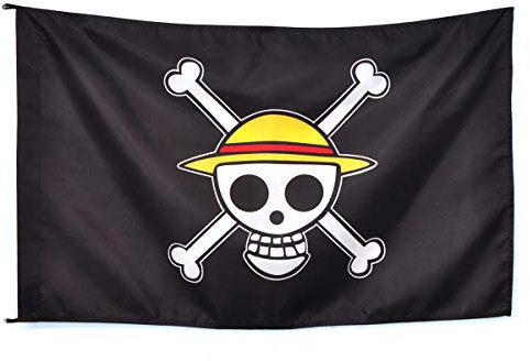 CoolChange One P. Flagge mit Jolly Roger | Fahne der Strohhutbande von Monkey D. Ruffy | 97x64 cm
