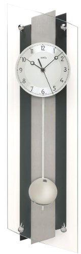 AMS Moderne Wanduhr mit Funkwerk, Funkuhr, batteriebetrieben 5262