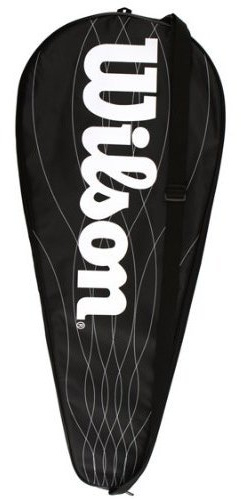 Wilson Performance Racket Cover for one Tennisracket (Black (White Logo))