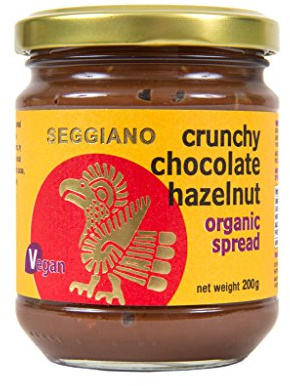 Seggiano Organic Crunchy Chocolate Hazelnut Spread 200g - Dairy Free Chocolate Spread - Vegan, Vegetarian, GMO Free, Gluten Free, Wheat Free & Palm Oil Free