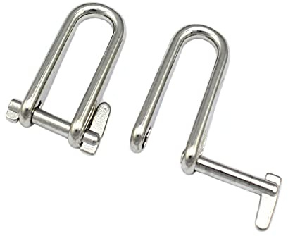 2 Schäkel Schlüsselschäkel Edelstahl A4 5mm gerade extra lang