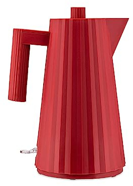 Alessi Plissé MDL06 R - Hervidor Eléctrico de Design, en Resina Termoplástica, Enchufe Europeo 2400W, 170cl, Rojo