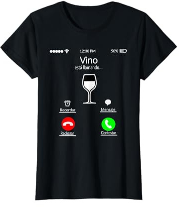 Camiseta Regalo Divertido Vino Esta Llamando Camiseta