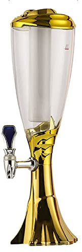 FXNFXLA Distributeur De Tour De Bière, Facile à Nettoyer, Distributeur De Boissons avec Tube De Glace en Acier Inoxydable Réutilisable, pour Bar Restaurant Buffet Familial(Size:1.5L,Color:E)
