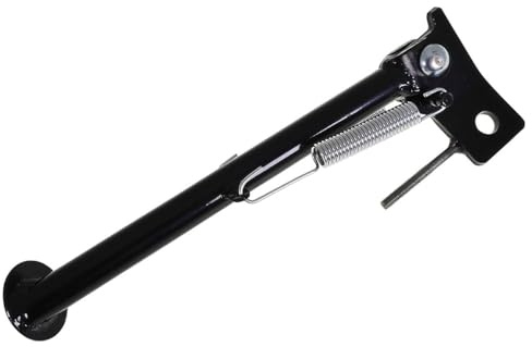 Seitenständer 2 Federn kompatibel mit Simson S51,S50,S70,S53,KR51 Schwalbe | Zur Montage an der Hinterachse, schwarzer Stahl, anschraubbar; Lieferumfang 1x Seitenständer mit automatischer Rückstellung
