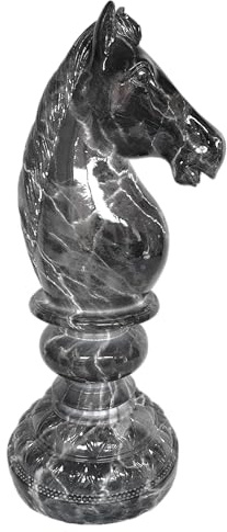 Generisch groß Deko Figur Schachfigur Pferd Springer Marmor Schach Chess Skulptur Statue