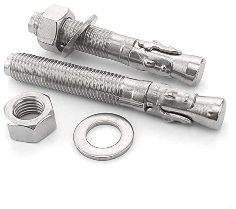 Ankerbolzen, Expansionsbolzen 5PCS M6 M8 M10 M12 M16 304 Edelstahl-Expansionsbolzen Keilankerschraubentyp Expansionsankerbolzen (Länge: M10X100) (Size : M12X120)