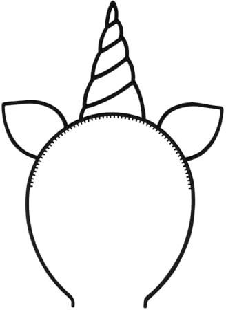 Wambere 6 Stück Haarreifen Einhorn Stirnband Unicorn Headband Kunststoff Einhorn Stirnbänder Einhorn Party Haarreif Haarschmuck Haar Accessoires für Karneval Ostern Geburtstag Party Maskerade,Schwarz