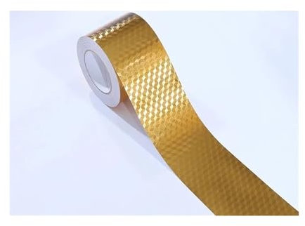ZHAOSHIXU 10M wasserdichte Taillenlinien-Tapete, selbstklebende Sockelleiste, Fußleiste, Badezimmer, Wohnzimmer, Küchenschrank, Wanddekoration(Jinli Square,15cm-wide 10M)