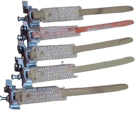 Adjustable Earth Bonding Clamps, 12-32mm Pipe Size, Terminal A-D EC14, Pack of 5