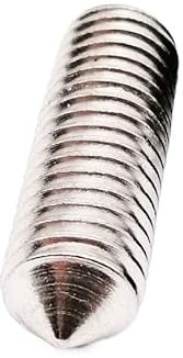 10/50 Stück M2 M2.5 M3 M4 M5 M6 M8 M10 M12 304 Edelstahl Innensechskant Innensechskant Konisches Ende Madenschraube Kegelspitze Stellschraube(10mm,50pcs M2)