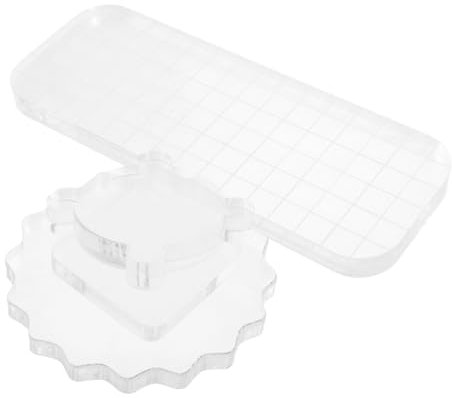 HAWILLOSCH 4stücke Acryl Stempelblock Transparenter Stempelblock Acryl Blöcke Zum Stempeln Für Bastelarbeiten Acrylblock Zum Positionieren