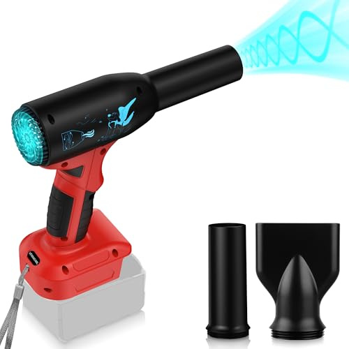 500W Compressed Air Duster Fit for Milwaukee 18V M18 Battery,High Power 400G Wind Speed,Rechargeable Cordless Air Blower for Keyboard, PC, Electric Devices Cleaning, Jet Dry Replace Canned