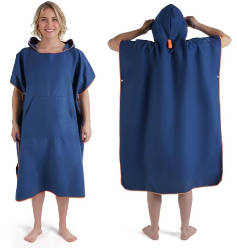 Poncho de baño para hombre y mujer, toalla de microfibra, poncho de microfibra