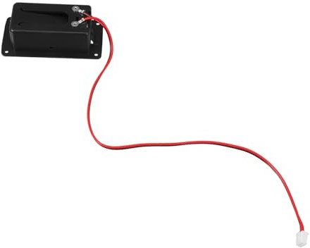 SUPVOX Boîtier De Pile Pour Guitare Électrique 9v En Plastique Noir Résistant Connecteur 2 Broches, Étui Compact Pour Câblage Micro Actif, Adapté Aux Accessoires Et Pièces De Guitare