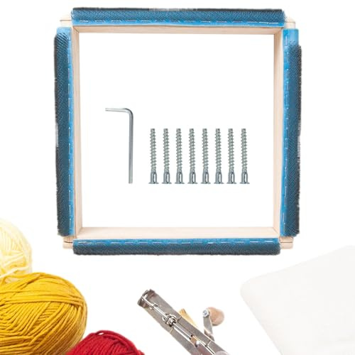 Handwerksrahmen quadratischer Stickrahmen mit Greifstreifen, schwarzer Rahmen zum Stanzen | Nähwerkzeug, Stickerei und Steppagent, Stoffrahmen, Halterung