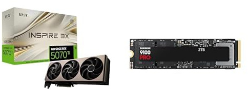 MSI GeForce RTX 5070 Ti 16G Inspire 3X OC + Samsung Gen5 SSD 9100Pro 2TB