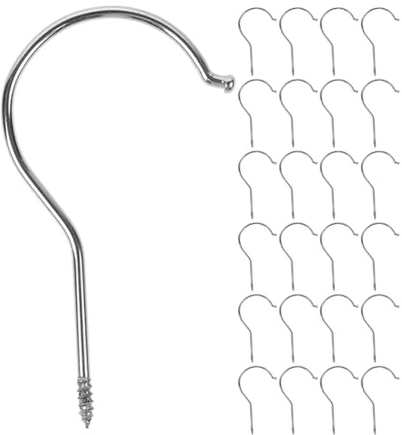 Cabilock 50 Ganchos De Rosca Metálicos Para Perchas De Ropa Resistentes Para Pantalones Abrigos Accesorios De Almacenaje Para Armarios Y Tiendas