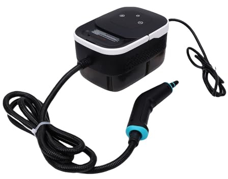 Luocute Pulitore a Vapore 1500W 1250ML Macchina per la Pulizia a Vapore Pressurizzato Portatile con Vapore Regolabile a 6 Livelli Tubo da 6,6 Piedi per il Bagno di Piastrelle (Spina europea 220 V)