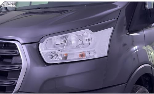 RDX strålkastare spoilers kompatibla med Ford Transit (silver halogenstrålkastare) 2014- (ABS)