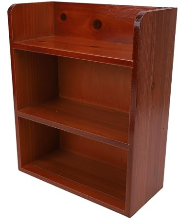 Generic Väggmonterad Bordshållare i trä, Elegant Organisatör för Parfym och Tillbehör, Lätt och Robust Design