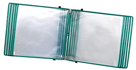 10 Dubbelsidiga Fickor PVC Metall Väggsystem(Green)
