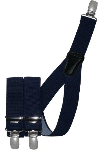 Harrys-Collection Kinder Hosenträger 25mm mit 3 Clips, marine