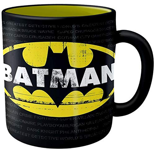 DC Comics Silver Buffalo BN112934 Jumbo Ceramic Mug, 20oz Batman Grimey Logo