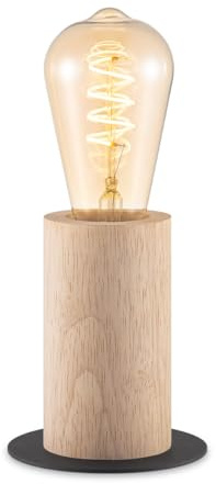 Home Sweet Home Landhaus-Tischlampe Billy | 10/10/11,5cm | Nachttischlampe | Bambus | geeignet für E27 LED Glühbirnen | mit Schnurzwischenschalter | geeignet für Wohnzimmer,