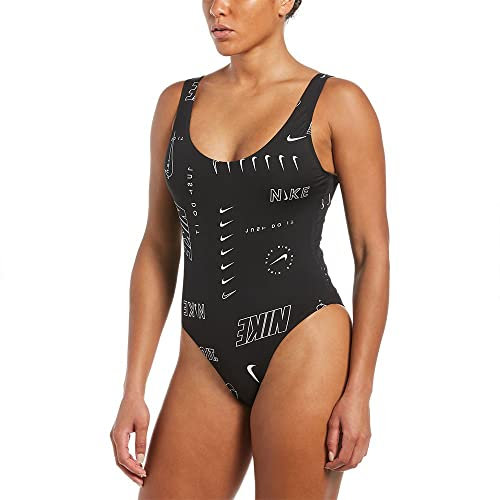 NIKE U-Back One Piece Costume da Bagno Donna, Donna, Costume da Bagno, NESSB356-001, Nero, S