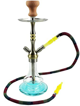 chicha 1 Tuyau Chicha Narguilé 20 Ensemble De Kit Combiné, Narguilé Vase a Eau en Verre (Narguilé Débutant)