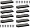 NA 10 Stück Versteckte Schrankgriffe, 80 mm Möbelgriffe Aluminiumlegierung, Küchengriffe, Türgriff, Schubladengriffe, Schwarz Schubladengriffe, Schrankgriffe Griff, Terrassentür Griffleisten Küche