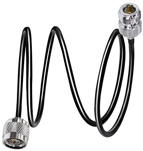 Typ N kabel RG58 3,3 ft (1 m) TUOLNK N hane till N hona förlängningskabel N-kabel med låg förlust svart hane till hona bygelkabel för wifi-router, 3G, 4G, LTE-antenn
