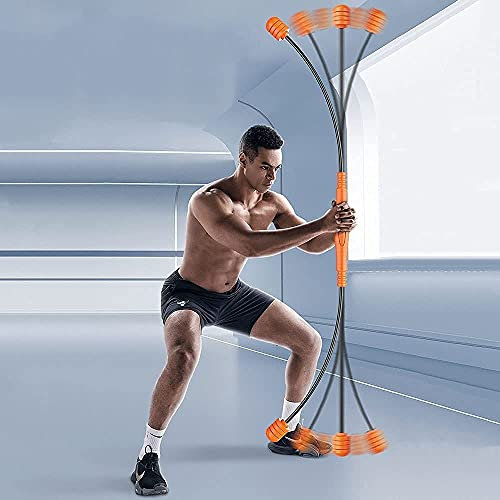 Swing Stick Fitness Barra Flessibile Barra per Allenamento Muscolare Body ginnico, barra elastica per fitness, 4 livelli di gravità, regolazione libera, barra elastica fitness per allenamento multifu