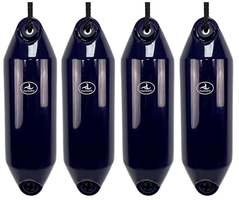 Hurricane Fenders Original Series Boat Fender PM02 48cm x 14cm (19 x 5) - Navy Blue - Pack Of Four
