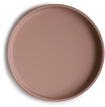 mushie Piatto per bambini con ventosa antiscivolo | Senza BPA | Lavabile in lavastoviglie | Sicuri e di Alta Qualità | Per bambini, Ragazzi e Ragazze | Versione Classica | Cloudy Mauve
