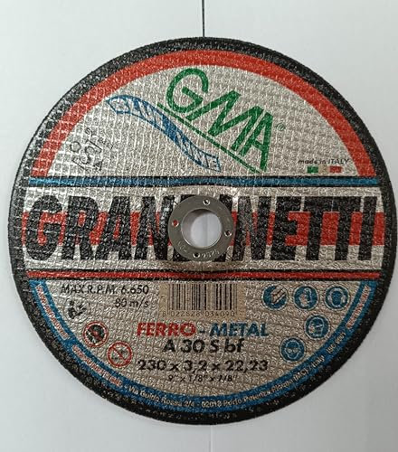 Dischi abrasivi da taglio centro depresso LINA BLUE LINE A30SBF 230x3,2x22,23 Grandinetti CONFEZIONE DA 50 PEZZI - FERRO METAL
