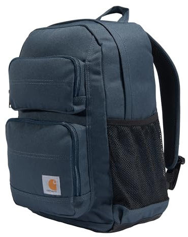 Carhartt Ryggsäck med ett fack, hållbar väska med laptopfodral och Duravax-nötningsbeständig bas, 27 l, klassisk marinblå, en storlek
