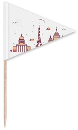 Palillo de dientes plano con diseño de París francés, diseño de palillo de dientes, diseño de bandera