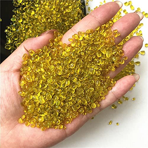 RVBLRDSE 50g 2-5mm K5 Yellow Glass Gravel Glaze Stone Rock Polished Aquarium Quartz Crystals Crystal Specimen