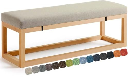 UWOBTN Cojín para Banco Zapatero, Cojines para Banco Interior Exterior Jardín,Cojín para Asiento de Columpio, Lavable, Antideslizante, para Patio, Cocina, Comedor, Terrazas(E,80x40x3cm)
